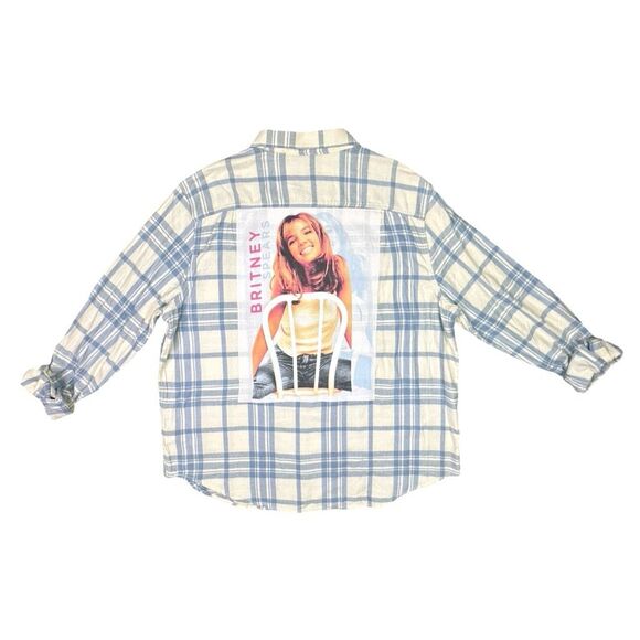 Custom G George Britney Spears Back Flannel Shacket - Size 3XL - Picture 1 of 4